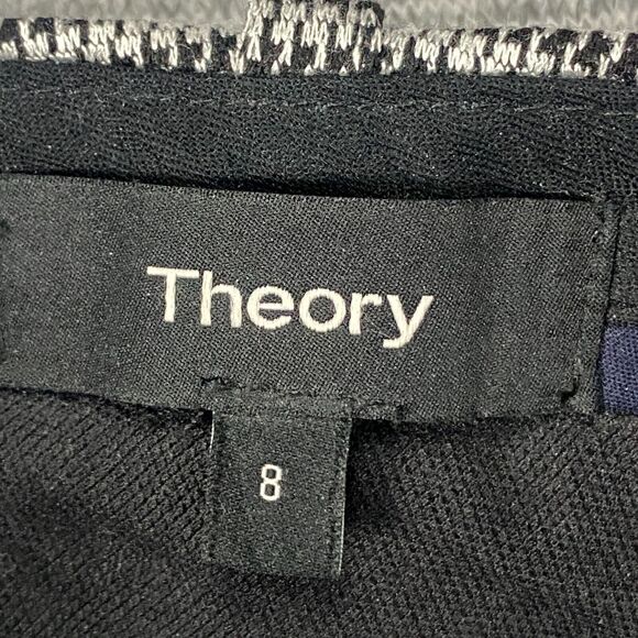 Theory Dress Pants (Length 25) inches Womens Size 8 Gray Houndstooth -USA- - Picture 7 of 13